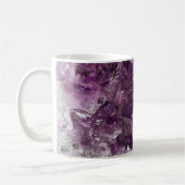 Lila Amethyst Crystal Quartz Energiepmuster Kaffeetasse (Links)