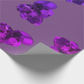 Lila Amethyst Crystal Stone Paper Geschenkpapier (Ecke)