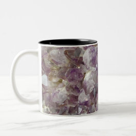 Lila Amethyst Crystal Stone Tasse