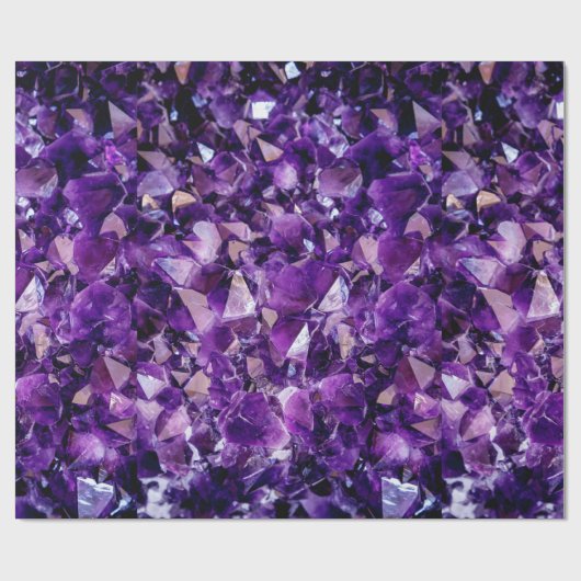 Lila Amethyst Crystal Wrapping Paper Geschenkpapier (Flach)