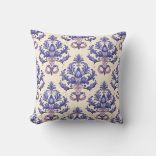 Lila Amethyst Damask Princesscore Kissen