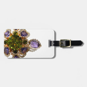 Lila Amethyst Diamanten Smaragde Schmuck  Gepäckanhänger