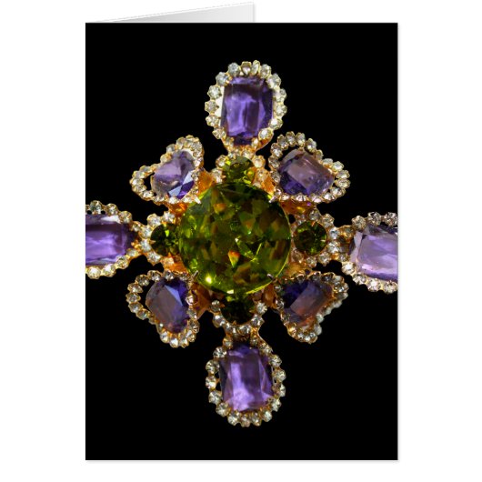 Lila Amethyst Diamonds Emeralds Schmuck (Vorne)