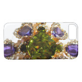 Lila Amethyst Diamonds Emeralds Schmuck Case-Mate iPhone Hülle (Rückseite (Horizontal))