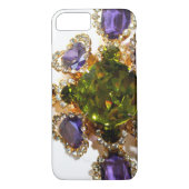 Lila Amethyst Diamonds Emeralds Schmuck Case-Mate iPhone Hülle (Rückseite)