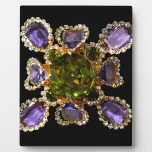 Lila Amethyst Diamonds Emeralds Schmuck Fotoplatte
