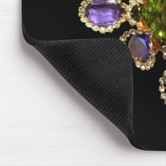 Lila Amethyst Diamonds Emeralds Schmuck Mousepad (Ecke)