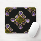 Lila Amethyst Diamonds Emeralds Schmuck Mousepad (Mit Mouse)