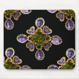 Lila Amethyst Diamonds Emeralds Schmuck Mousepad