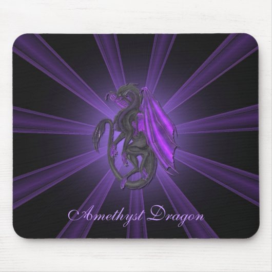 Lila Amethyst Dragon Mouse Pad Mousepad (Vorne)