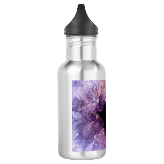 Lila Amethyst Edelstahlflasche (Links)