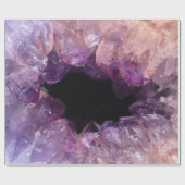Lila Amethyst-Edelsteinmuster Geschenkpapier (Flach)