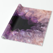 Lila Amethyst-Edelsteinmuster Geschenkpapier (Ungerollt)