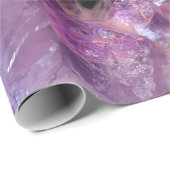 Lila Amethyst-Edelsteinmuster Geschenkpapier (Rolleneckpunkt)
