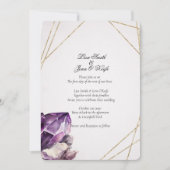 Lila Amethyst Einladung (Vorderseite)