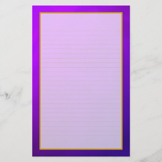 Lila Amethyst Fine Lined Stationery Briefpapier (Vorderseite)