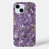 Lila Amethyst Gemstone Custom Case-Mate iPhone Hülle (Rückseite)