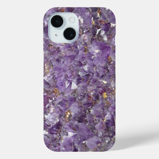 Lila Amethyst Gemstone Custom Case-Mate iPhone Hülle (Rückseite)