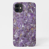 Lila Amethyst Gemstone Custom Phone Case (Rückseite)