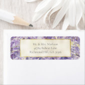 Lila Amethyst Gemstone Rücksendeadressen-Aufkleber (Insitu)