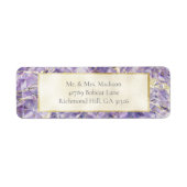 Lila Amethyst Gemstone Rücksendeadressen-Aufkleber (Vorne)