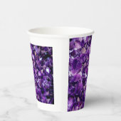 Lila Amethyst-Geode-Kristalle-Edelsteinplatten-Cup Pappbecher (Rechts)