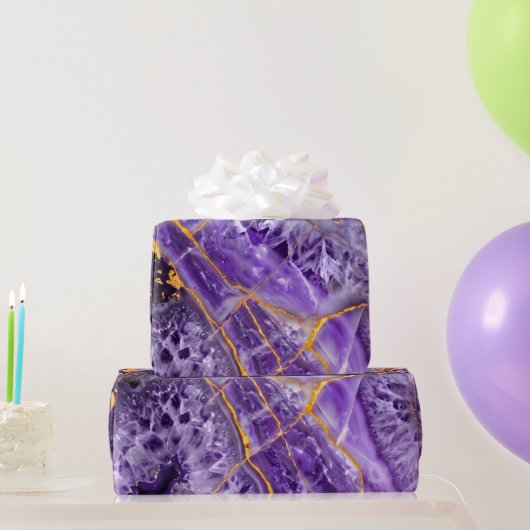 Lila Amethyst Geschenkpapier (Partygeschenke)