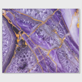 Lila Amethyst Geschenkpapier (Flach)
