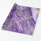 Lila Amethyst Geschenkpapier (Ungerollt)