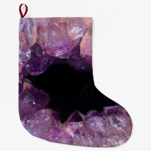 Lila Amethyst Großer Weihnachtsstrumpf