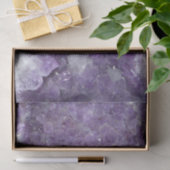 Lila Amethyst heilender Kristalledelstein Geode Seidenpapier (Geschenk)