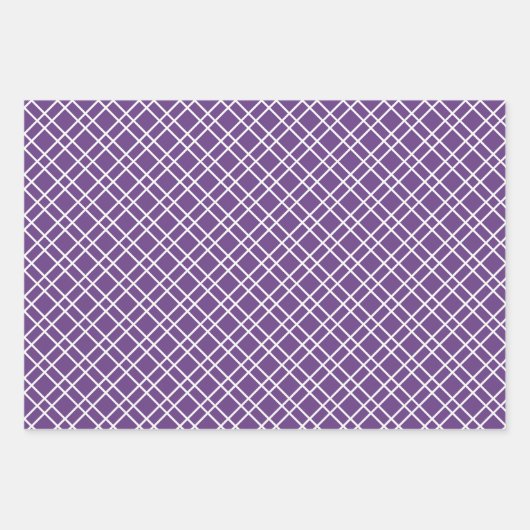 Lila Amethyst in fester Farbe Geschenkpapier Set (Vorderseite 3)