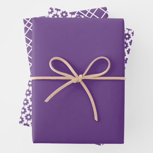 Lila Amethyst in fester Farbe Geschenkpapier Set (Beispiel)