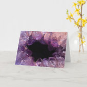 Lila Amethyst Karte (Gelbe Blume)