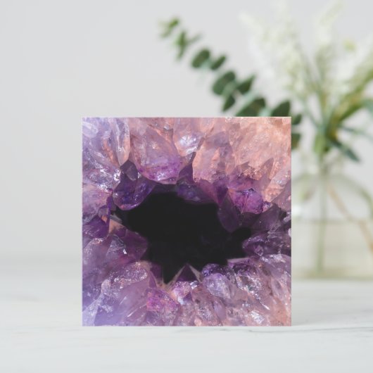 Lila Amethyst Karte (Stehend Vorderseite)