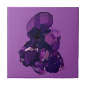 Lila Amethyst Keramik Foto Tile Fliese (Vorderseite)