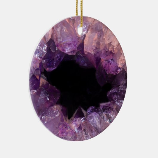 Lila Amethyst Keramik Ornament (Rechts)