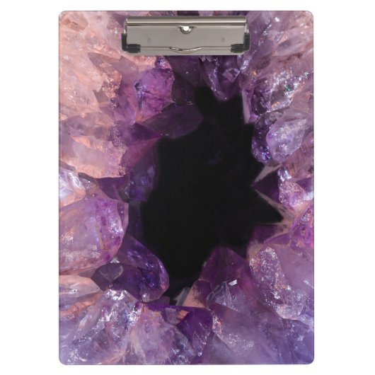 Lila Amethyst Klemmbrett (Vorderseite)