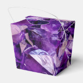 Lila Amethyst-Kristall-Geode-Gems-Gastgeschenk Geschenkschachtel (Rückseite)