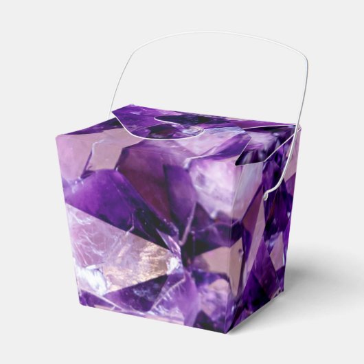 Lila Amethyst-Kristall-Geode-Gems-Gastgeschenk Geschenkschachtel (Vorderseite)