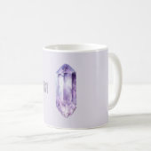 Lila Amethyst-Kristall Kaffeetasse (VorderseiteRechts)