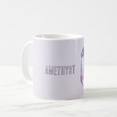 Lila Amethyst-Kristall Kaffeetasse (Vorderseite Links)