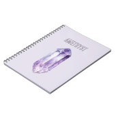 Lila Amethyst-Kristall Notizblock (Linke Seite)