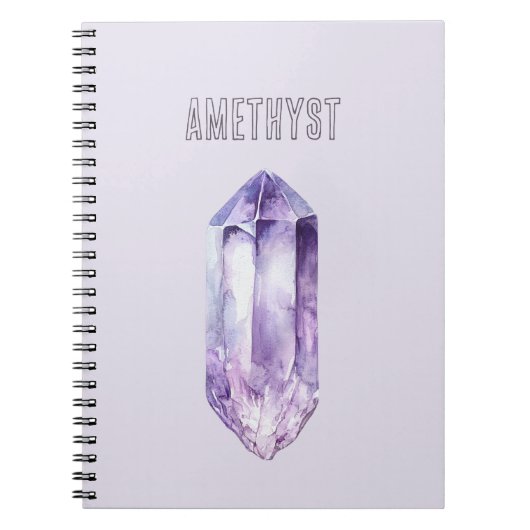 Lila Amethyst-Kristall Notizblock (Vorderseite)