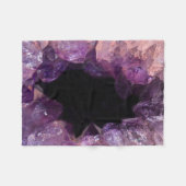 Lila Amethyst-Kristallcluster Fleece Blanket (Vorderseite (Horizontal))
