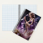 Lila Amethyst-Kristalle Magische Fairy Notizblock (Innen)