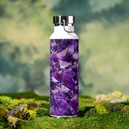 Lila Amethyst Kristallgeode Gemi Wasser Flasche