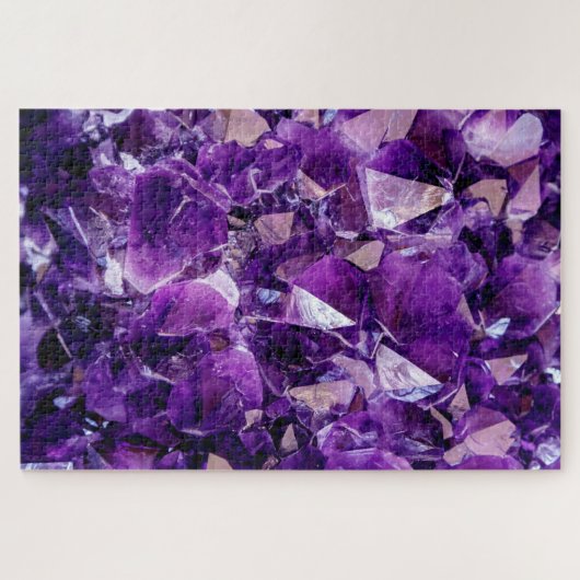 Lila Amethyst Kristallgras Experte Jigsaw Puzzle (Horizontal)