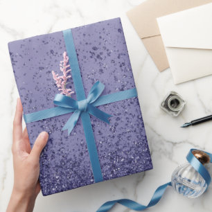 Lila Amethyst-Kunstglitter  Geschenkpapier