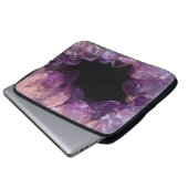 Lila Amethyst Laptopschutzhülle (Vorne Knopf)